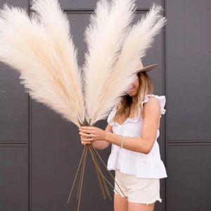 90/120cm Pampas Artificial Flowers Bouquet Fake Flowers for Home Decor Garden Arrangement Wedding Decoration Outdoor Reed Grass