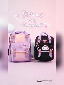 Doughnut Kuromi Cute Cartoon Backpack For Women School Bag Portable Japanese Large Capacity Backapck