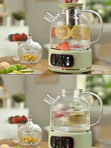 1L Multifunctional household split health pot small office full glass tea maker kettle flower teapot new style