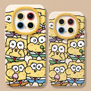 CIJING | Anti-drop Full Lens Protection Phone Case Silicone Angel Eyes SpongeBob Cartoon