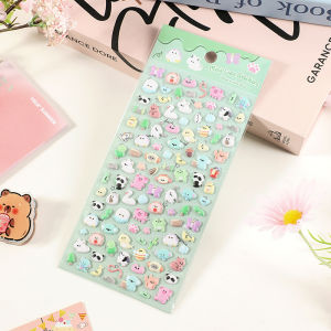 400pcs Kawaii Mini Animals Cartoon 3D Puffy Stickers Cute Scrapbooking DIY Journal Stationery Sticker for Mobile Phone Case