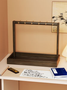 Antique Chinese Style Creative Wooden Pen Display Rack