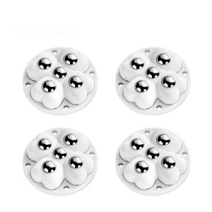 4Pcs Self Adhesive Caster Wheels Super Load-bearing 5 Beads Universal 360° Rotating Wheels For Home Appliances Storage Boxes