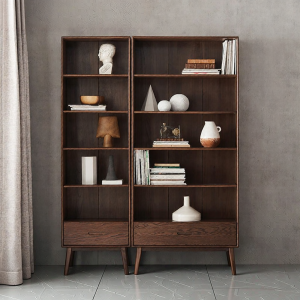 YUANSHI YUANSU | Nordic Style Solid Oak Bookcase Bookshelf