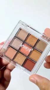 SANIYE EYESHADOW PALETTE Bright Nude Peach E0925 - Matte Shimmer Eyeshadow