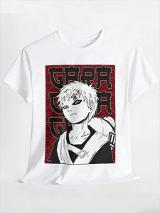 Bandai | Naruto I Love Luo Manga Style T-shirt Mens Anime Pattern Printed Short Sleeve Fashion High Quality Trendy Cotton Top