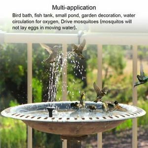 Solar Water Fountain Pool Pond Waterfall Fountain Garden Supplies Decoration Outdoor New Mini Solar Powered Fountain Bird Baths