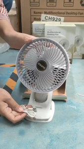 HOME-MALL พัดลมขนาดพกพา ติดตั้งได้หลายแบบ พร้อมพัดลมระบายความร้อน พัดลมตั้งโต๊ะสำหรับห้องนอน สำนักงานตั้งโต๊ะ