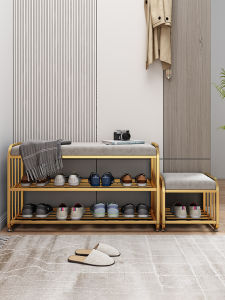 New Arrival Shoe Changing Stool Home Doorway Seated Footstool Home Shoe Cabinet Stool Integrated Soft Bag Cushion Shoe Rack