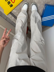 Quần Ống Đứng Mỏng Nhanh Khô Ice Silk American Folded Quần Dài Nam Mùa Hè Quần Dài Thường Ngày Rộng Rãi Thoải Mái