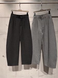 Quần Dài Nam Dáng Rộng Đơn Giản Mùa Thu Đông Mới Về Phong Cách Old Money Dệt Kim Lông Cừu Quần Dài Ống Đứng