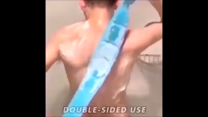 Silicone Bath Body Brush Exfoliating Long Silicone Body Back Scrubber Double Side Body Brush Back