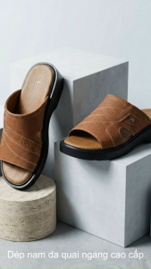 Dép quai ngang da nam (size 39-43)