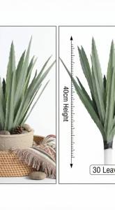Artificial Faux Aloe Plant Succulent Tropical Desert Decor Fake Cactus Low Maintenance Tabletop Display Home Office Accent