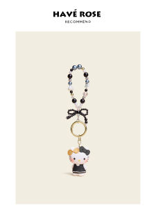 Hello Kitty Collaborative Work HAVEROSE Bag Charm Beaded Toy Pendant School Bag Accessory Trendy Unique Design Summer 2025