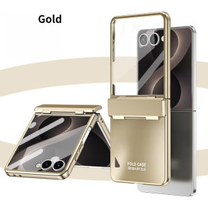 LS | Hinge Protection Case For Samsung Galaxy Z Flip 8 7 6 5 4 3 Shockproof Electroplated Protective Phone Cover Z Flip7 Flip6 Flip5