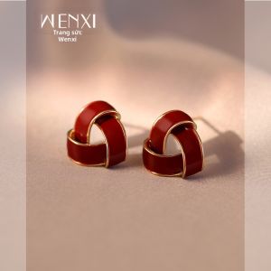 WENXI | French Drip Earrings Design Elegant Lady Accessories