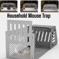 Household Mouse Trap Smart Self-Locking Mousetrap Safe Firm Iron Net Reusable Rat Cage Trap. 