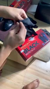 Hộp 100 Chiếc Găng Tay Không Bột Màu Đen Dùng Trong Spa Phun Xăm Thẩm Mỹ Viện Y Tế