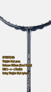 Raket Badminton Maxbolt Black Woven Limited Edition 35Lbs