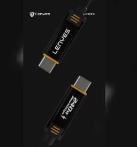LC533 - Kabel Data LENYES LC533 240W Cable Data Type C To Type C Thunderbolt 8K 40Gps Fast Charging Power Delivery Cable Charging