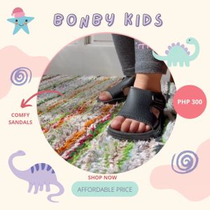 Children Sandals 2024 Fashion Trainers Style Breathable and Comfortable Soft Plain Black Sandals for Boys - BLACK COLOR