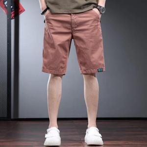 Casual Patchwork Straight Leg Mens Shorts Summer Trendy High Waist Youthful Energy Style Five-Quarter Length Workwear Pants