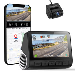 EKLEVA 4K DashCam WIFI Car DVR 2160P Rear Cam Video Recorder 3 Inch Night Vision WDR Driving Cam 24H Parking Guard