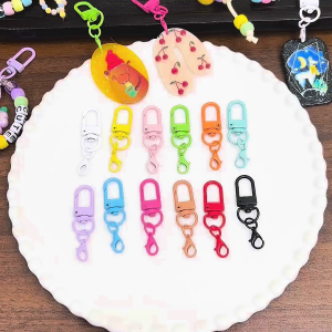 10pcs Color Paint Key Chain Door Buckle Shrimp Buckle Set DIY Keychain Backpack Clasp Jewelry Accessories