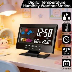 Upgraded multi-function weather clock to track time date week temperature and humidity