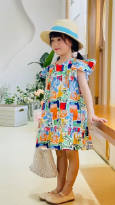 Dress Anak Perempuan Import Katun Bermotif Lengan Terbaru