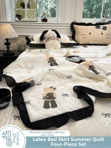 Suxuan | Romantic Cooling Summer Bedding Set Ice Silk