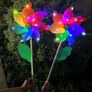 New Arrival Internet Celebrity Luminous 7 Color Laser Colorful Big Windmill Kids Toys Outdoor Decoration Night Market Stall Small Commodities
