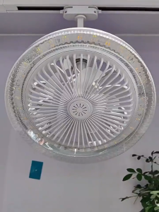 Ceiling fan with led light 2 in 1 Aromatherapy crystal fan light ceiling light with remote 360° Adjustable Ceiling fan