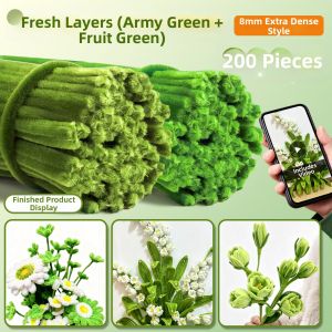 MINGZHUO | Dense Green Twisted Rods DIY Craft Kit