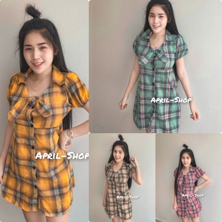 💝Newมินิเดรสผูกโบว์💝เดรสแฟชั่น💝เดรสเกาหลีหญิง💝ผ้าสวยมากๆๆพร้อมส่ง ...