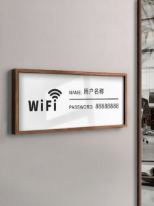 QIANGBIAO | Free WiFi Password Sign Acrylic