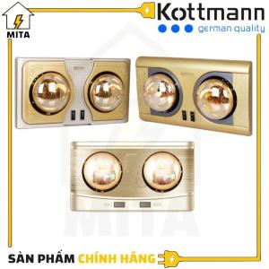 Đèn sưởi nhà tắm 2 bóng Kottmann - Chính hãng bảo hành 3 năm - MITA