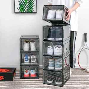 Transparent Reinforced Acrylic Easy-to-Assemble Shoe Storage Box
