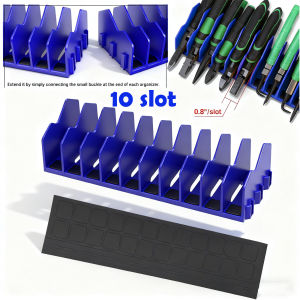 Pliers Organizer Rack with Nonslip Rubber Base 10 Slots Plier Rack Space Saving Plier Cutters Screwdriver Wrench Tool Organizer