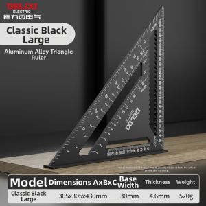 DELIXI | Multi-functional Triangular Ruler 45 and 90 Degrees High Precision