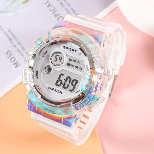 Student watch Macaron gradual change color colorful luminous outdoor multi-functional sports electronic watch