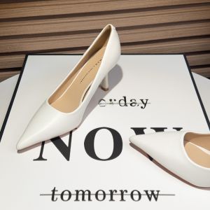 Elegant Commuter High Heels Womens Pointed Toe Thin Heel Professional Field Shoes Fashionable Summer Work Single Shoes