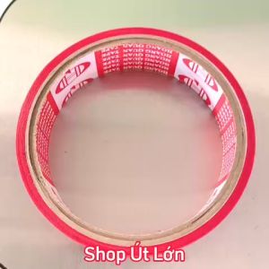1 Cuộn băng keo simili màu đỏ rộng 2.4cm dài 7.5 mét lõi giấy 3mm giá tại xưởng