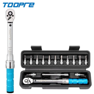 TOOPRE Bike Multitool Torque Wrench Set 1/4" 2-24Nm Double Scale Bicycle Maintenance Tool Allen Key Combination Repair Kits