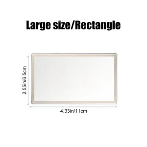 Car Sun Visor Makeup Mirror Stainless Steel Auto Rearview Mirror Self-adhesive Vanity Mirror Car Interior Cosmetic Mirror