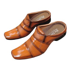 SEPATU SANDAL BUSTONG FORMAL PRIA ( GARANSI KULIT SAPI 100% ) MODEL B6039 HITAM ( PREMIUM HIGH QUALITY )