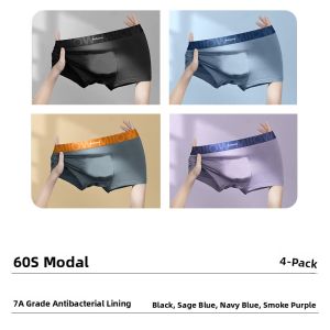 Miiow | Antibacterial Modal Mens Underwear Breathable Loose Fit Boxer Shorts Comfortable Seamless Youth Fashion Summer Style MiiOW Catman