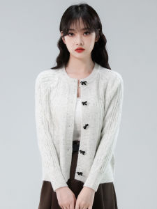Áo Khoác Len Nữ Elegance Thanh Lịch Cổ Tròn