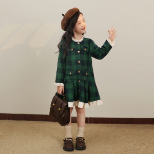 NORNOR Chen DaZhu Girls Dress Elegant Autumn New Style Children Fashionable Skirt Princess Style Forest System Dress